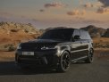 Noir Land Rover Range Rover Sport SVR 2019 for rent in Abu Dhabi 2